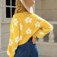 *App Exclusive* Floral Open Front Fuzzy Cardigan