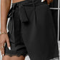 *APP EXCLUSIVE* Tie Belt Lace Trim Shorts
