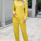 Top and Drawstring Pants Lounge Set