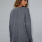 *APP EXCLUSIVE* Dropped Shoulder High-Low Waffle-Knit Top