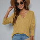 *APP EXCLUSIVE* Dropped Shoulder High-Low Waffle-Knit Top