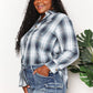 *APP EXCLUSIVE* Plaid Dropped Shoulder Flannel