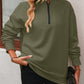 *APP EXCLUSIVE* Zip-Up Dropped Shoulder Sweatshirt