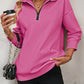 *APP EXCLUSIVE* Zip-Up Dropped Shoulder Sweatshirt