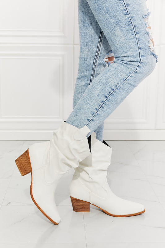 *APP EXCLUSIVE* Better in Texas Scrunch Cowboy Boots in White
