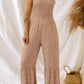*APP EXCLUSIVE* Floral Spaghetti Strap Smocked Wide Leg Jumpsuit