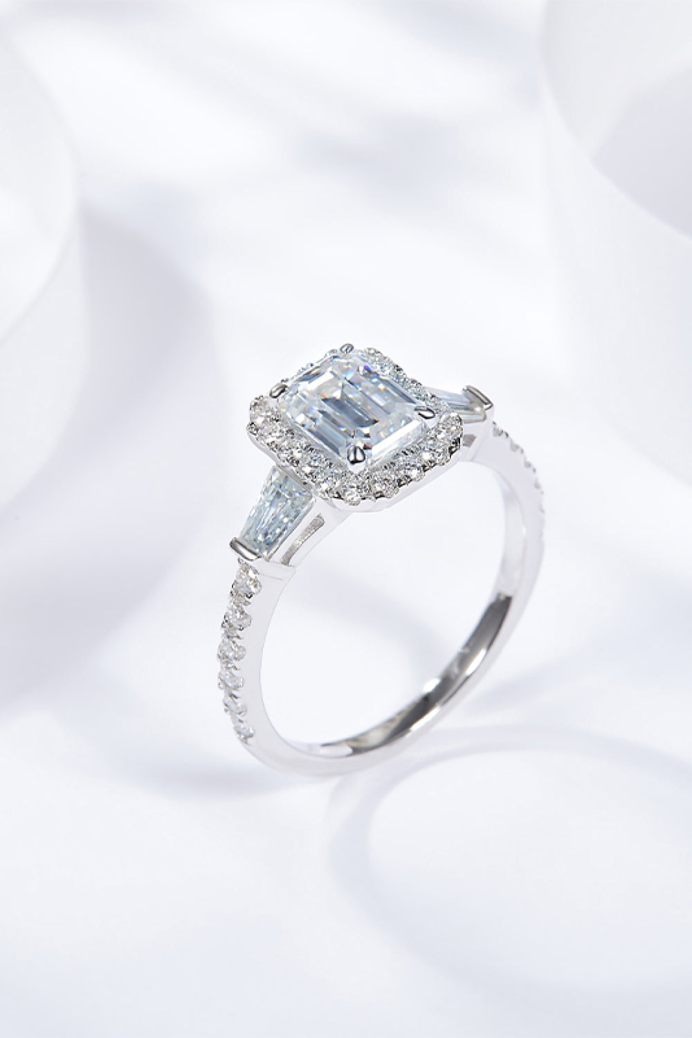 *APP EXCLUSIVE* 1 Carat Moissanite Geometric 925 Sterling Silver Ring