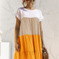 *APP EXCLUSIVE* Colorblock Tiered Babydoll Dress