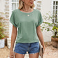 * APP EXCLUSIVE* Eyelet Short Sleeve Top