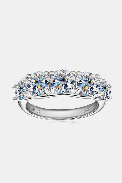 * APP EXCLUSIVE* 1 Carat Moissanite 925 Sterling Silver Half-Eternity Ring