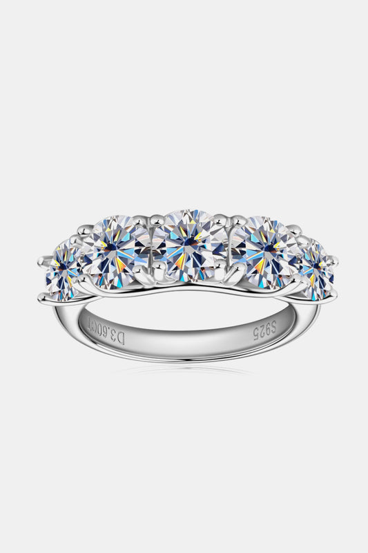 * APP EXCLUSIVE* 1 Carat Moissanite 925 Sterling Silver Half-Eternity Ring