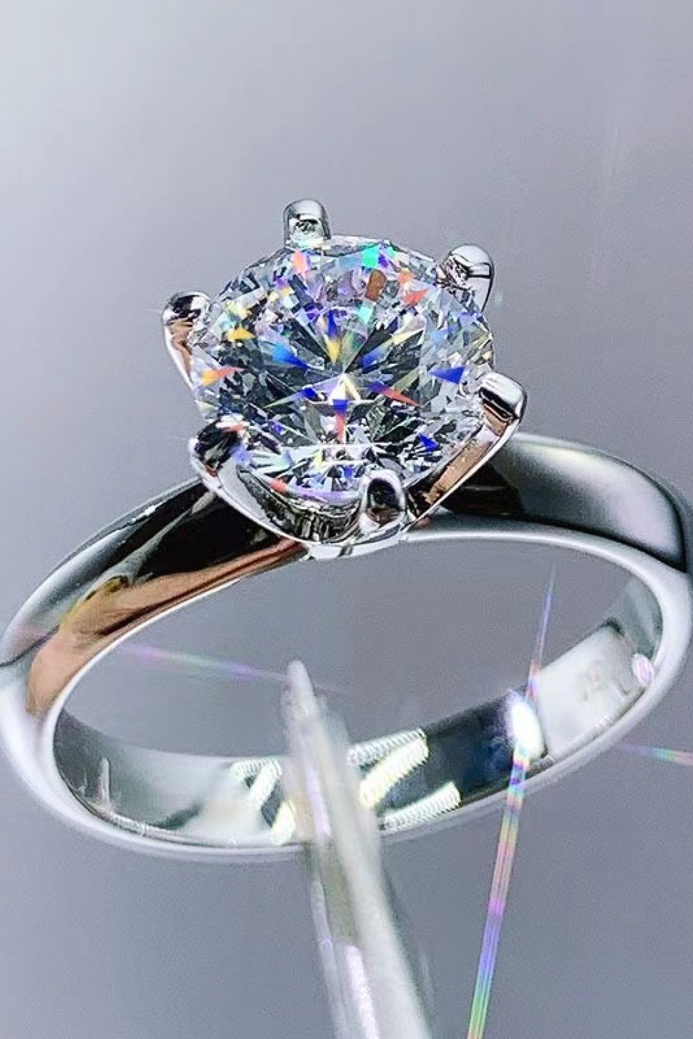 *APP EXCLUSIVE* 925 Sterling Silver 3 Carat Moissanite 6-Prong Ring