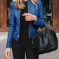 *APP EXCLUSIVE* Mock Neck Zip Up Jacket