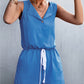 *APP EXCLUSIVE* Sleeveless Buttoned Romper with Pockets