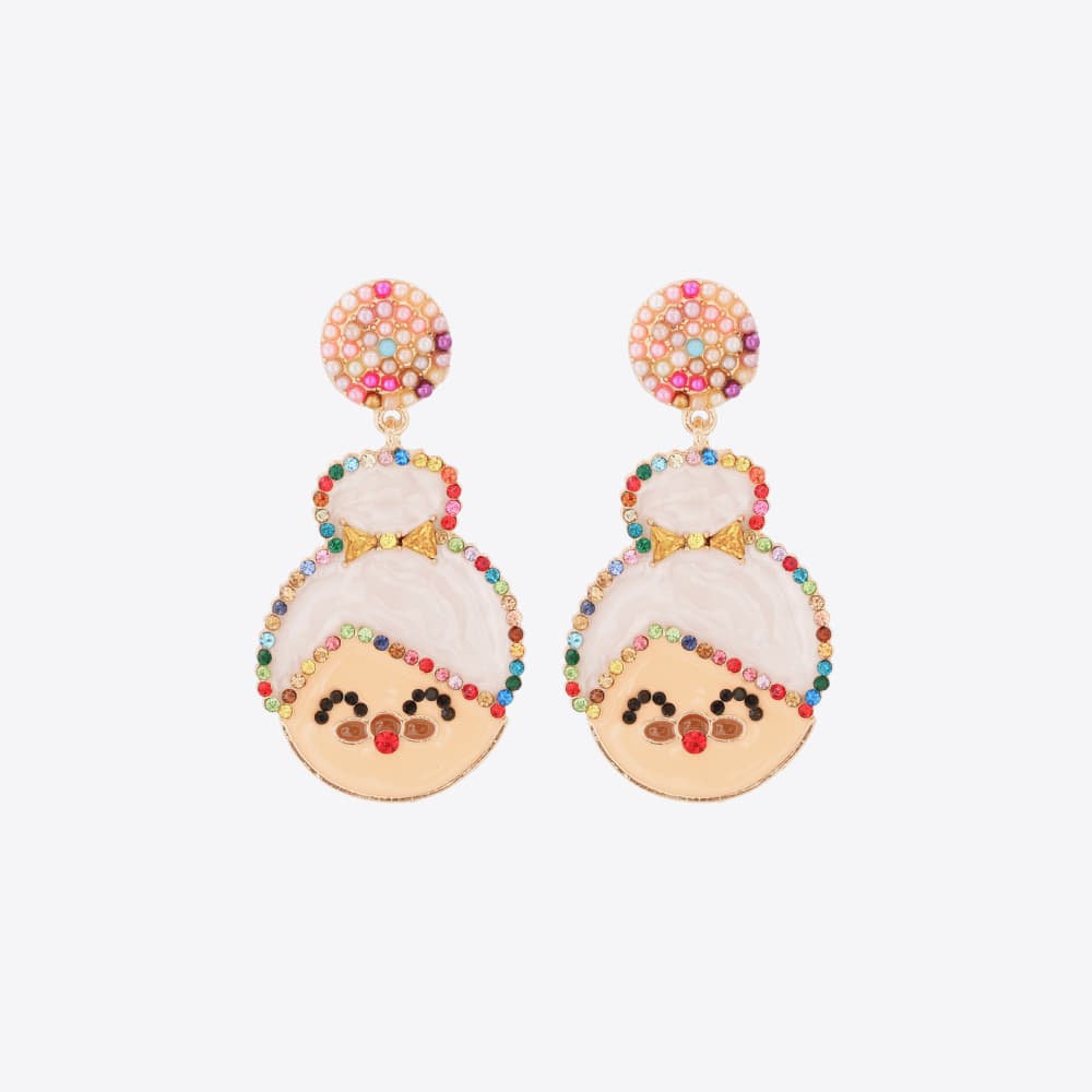 *APP EXCLUSIVE* Rhinestone Mrs. Claus Earrings