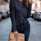 *APP EXCLUSIVE* Decorative Button Puff Sleeve T-Shirt