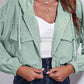 *APP EXCLUSIVE*  Drawstring Hooded Zip Up Jacket with Pockets