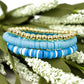 Key Largo Aqua and Gold Bracelet Set