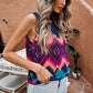 Aztec Tribal Tie-dye Print Tank Top