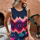 Aztec Tribal Tie-dye Print Tank Top