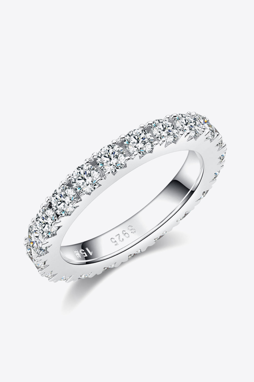 *APP EXCLUSIVE* 2.3 Carat Moissanite 925 Sterling Silver Eternity Ring