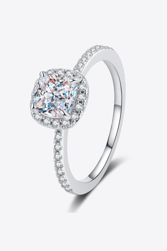 *APP EXCLUSIVE* 1 Carat Moissanite 925 Sterling Silver Halo Ring
