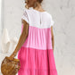 *APP EXCLUSIVE* Colorblock Tiered Babydoll Dress
