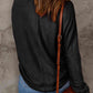 Seam Detail Round Neck Long Sleeve Top
