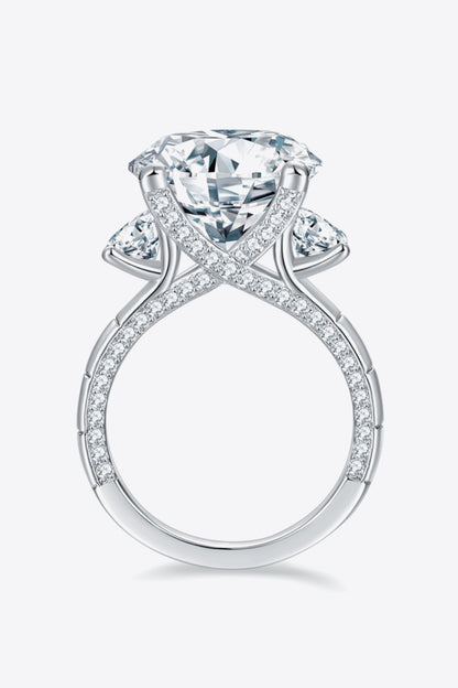 *APP EXCLUSIVE* 8.6 Carat Moissanite Platinum-Plated Ring