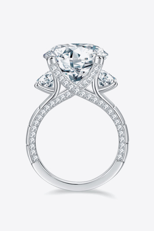 *APP EXCLUSIVE* 8.6 Carat Moissanite Platinum-Plated Ring