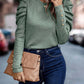 *APP EXCLUSIVE* Decorative Button Puff Sleeve T-Shirt