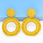 *APP EXCLUSIVE* Round Shape Raffia Grass Dangle Earrings