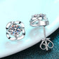 *APP EXCLUSIVE* It's Your Day Moissanite Rhodium-Plated Stud Earrings