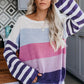 *APP EXCLUSIVE* Colorblock Boat Neck Dropped Shoulder Sweater