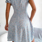 Ditsy Floral Drawstring A-Line Dress