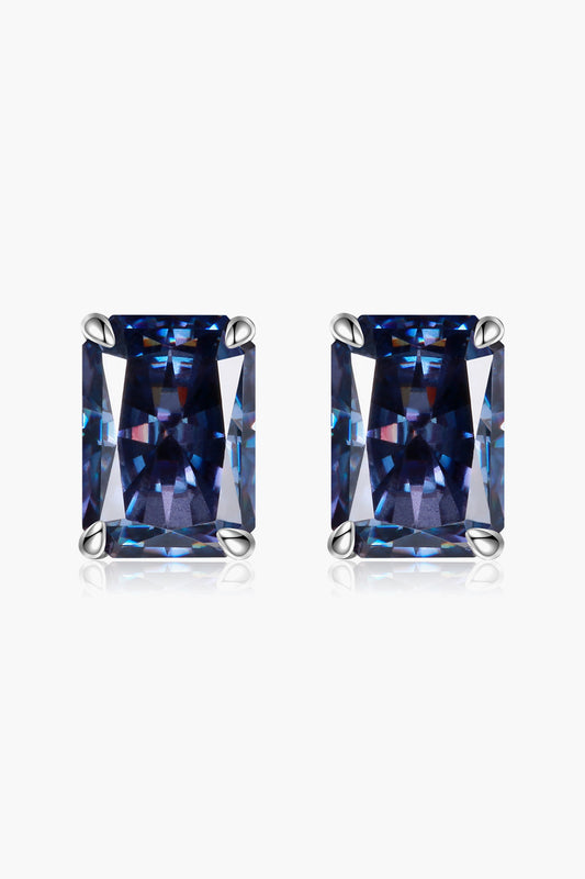 *APP EXCLUSIVE* 2 Carat Rectangle Moissanite 4-Prong Stud Earrings