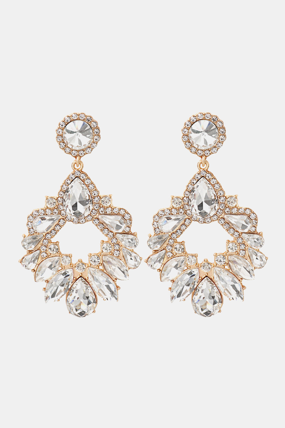 *APP EXCLUSIVE* Bejeweled Glass Stone Dangle Earrings