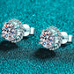 *APP EXCLUSIVE* 1 Carat Moissanite Rhodium-Plated Round Stud Earrings