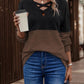 *APP EXCLUSIVE* Two-Tone Crisscross Detail Sweatshirt