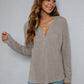 *APP EXCLUSIVE* Dropped Shoulder High-Low Waffle-Knit Top