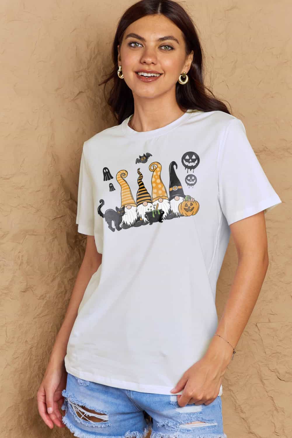 *APP EXCLUSIVE* Halloween Gnome Graphic Cotton Tee