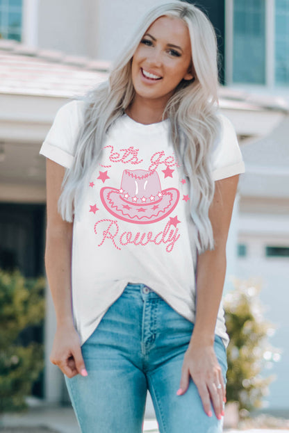*APP EXCLUSIVE* Cowboy Hat Graphic Round Neck Tee