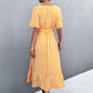 *App Exclusive* Striped Tie Belt Midi Dress