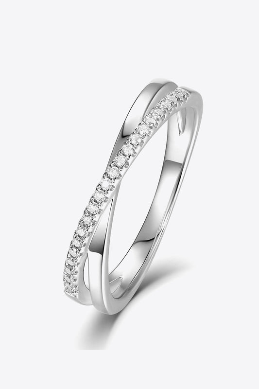 *APP EXCLUSIVE* Moissanite Crisscross 925 Sterling Silver Ring
