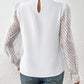 *APP EXCLUSIVE*Sheer Chevron Sleeve Blouse