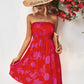 *APP EXCLUSIVE* Floral Frill Trim Strapless Smocked Dress