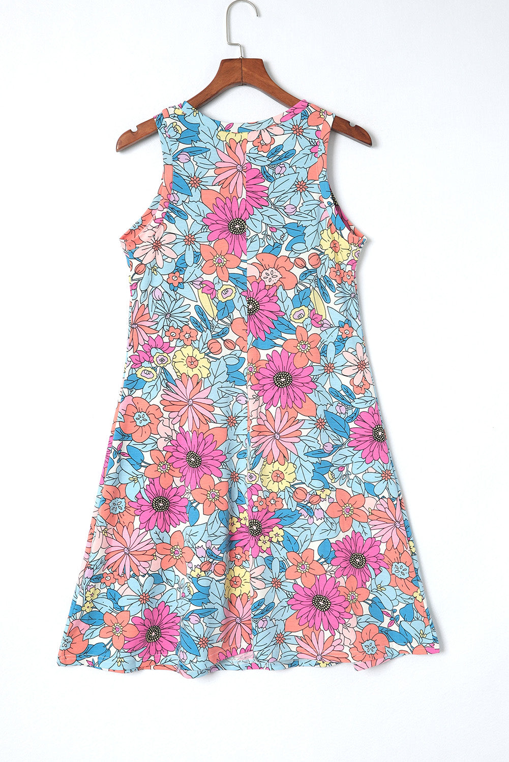 * APP EXCLUSIVE* Floral Round Neck Sleeveless Dress