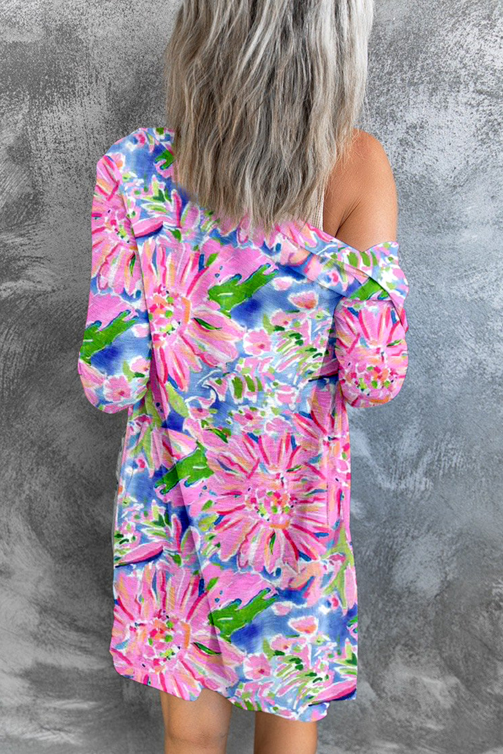 * APP EXCLUSIVE* Floral Open Front Long Sleeve Cardigan