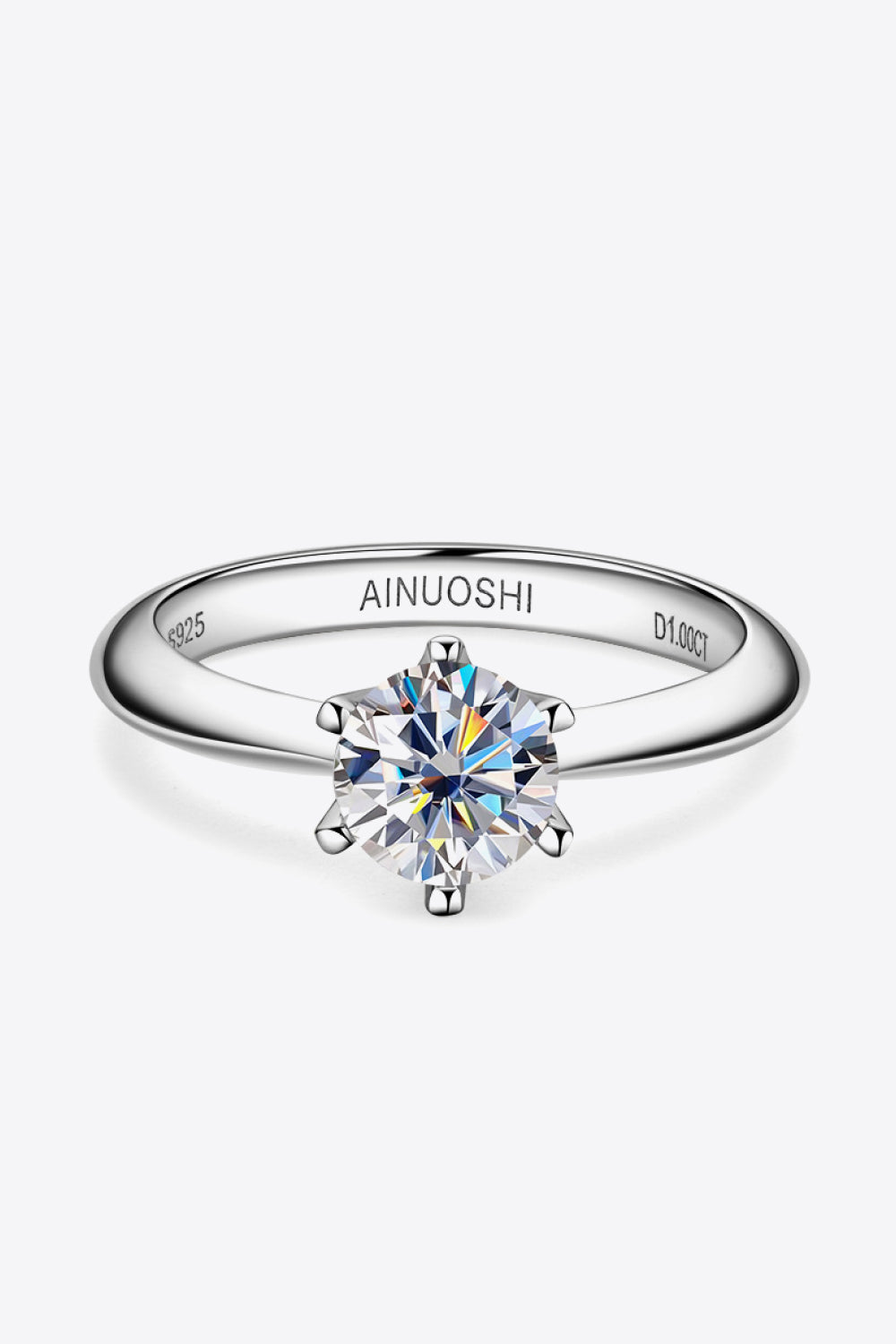 *APP EXCLUSIVE* Wonderful Life 1 Carat Moissanite Platinum-Plated Ring