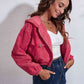*APP EXCLUSIVE*  Drawstring Hooded Zip Up Jacket with Pockets